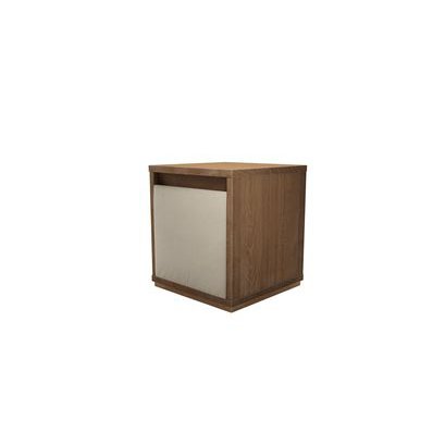 Alfie Bedside Table with One Drawer in Moon Smart Cotton - sofa.com