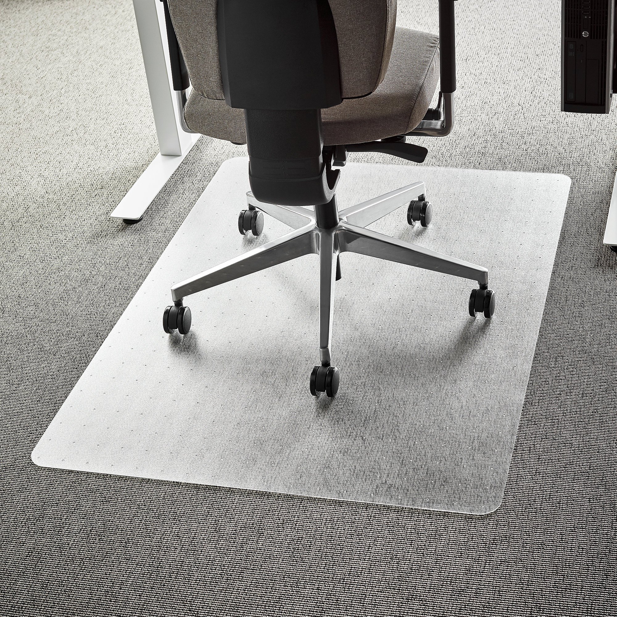 Chair mat for soft floors, 900x1200 mm