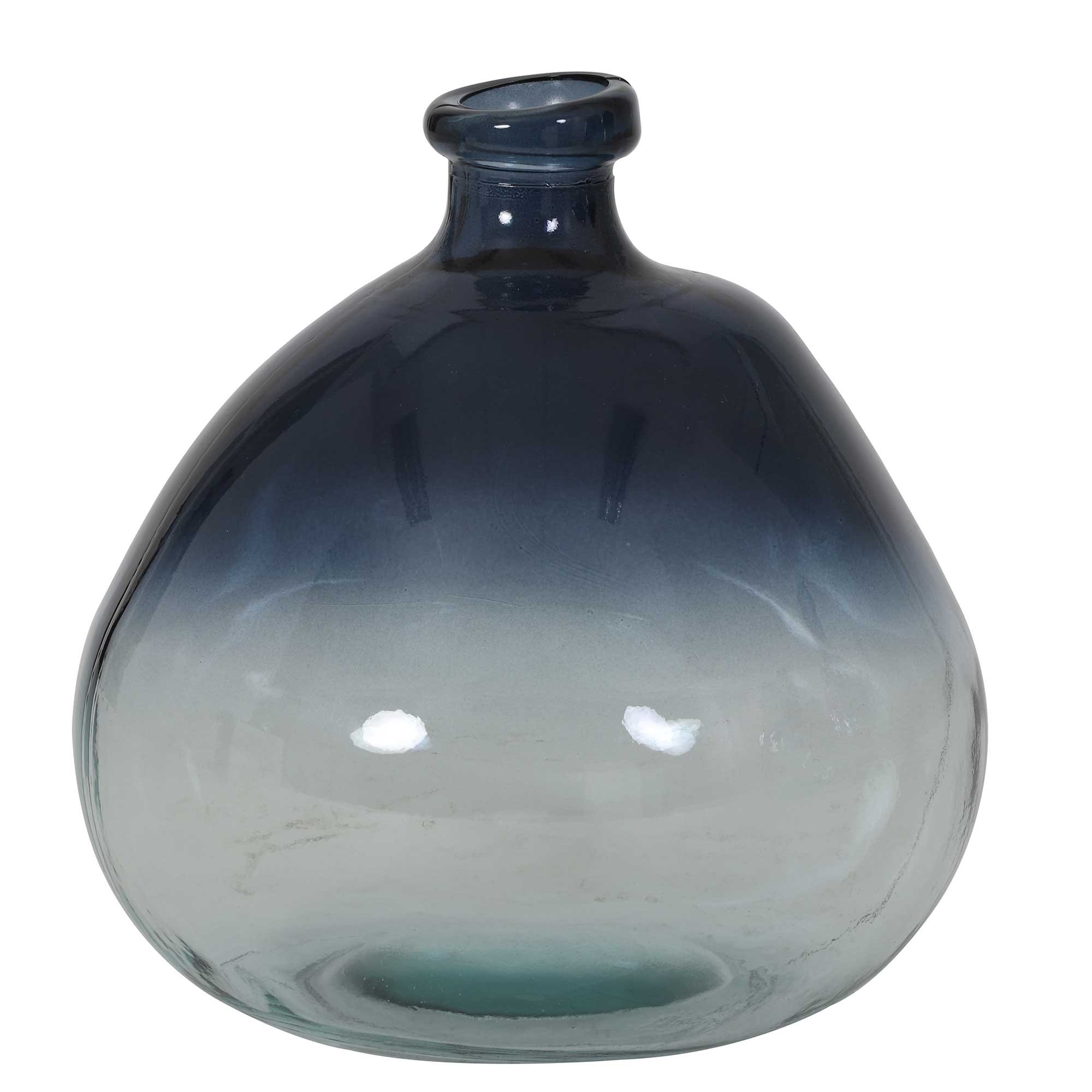 Round Ombre Vase, Blue