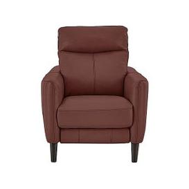 Compact Collection Petit BV Leather Power Recliner Armchair - BV Deep Red