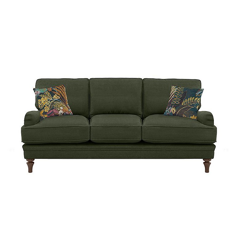 The Botanical Collection Tropicana 4 Seater Fabric Plain Sofa - Green