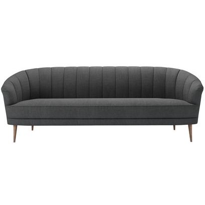 Harper 3 Seat Sofa in Charcoal Brushed Linen Cotton - sofa.com