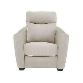 Compact Collection Midi Fabric Manual Recliner Armchair - Cream