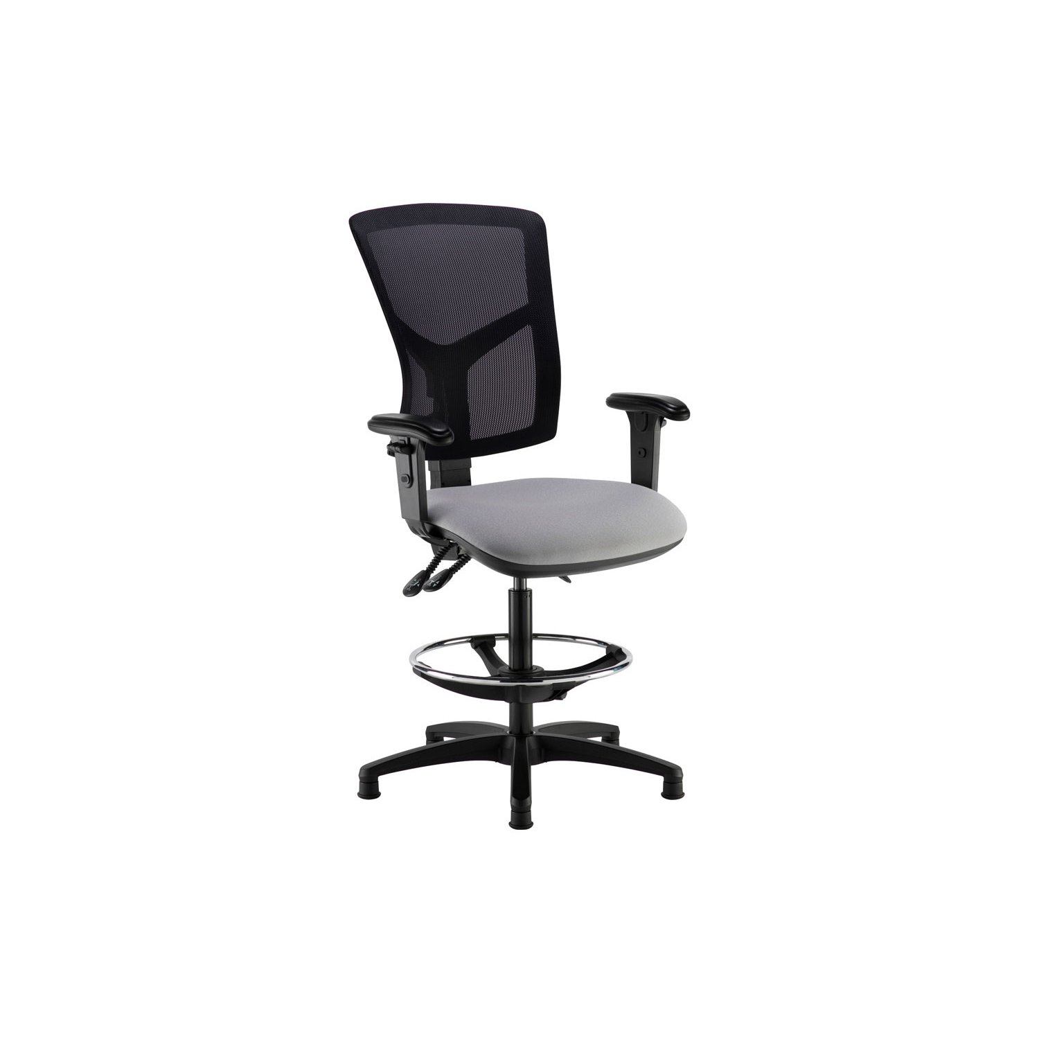 Rapel Mesh Back Draughtsman Chair With Adjustable Arms, Slip