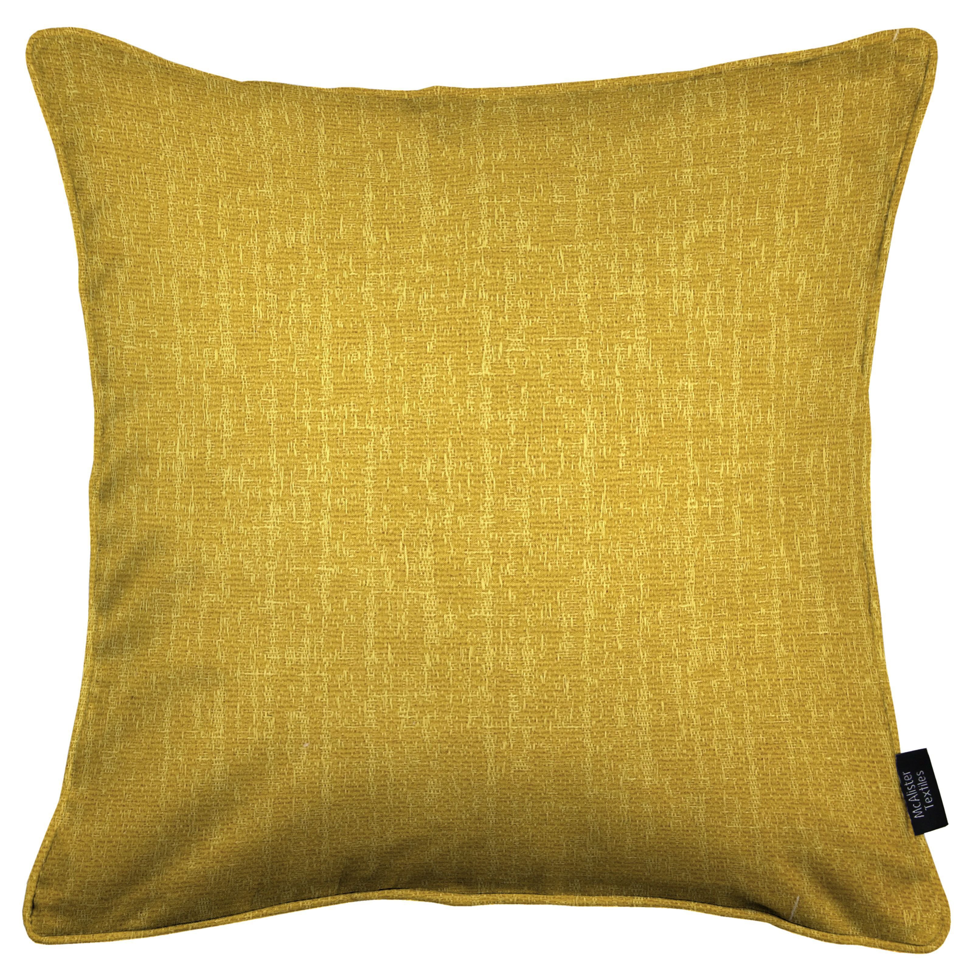 Eternity Ochre Chenille Cushions, Cover Only / 43cm x 43cm