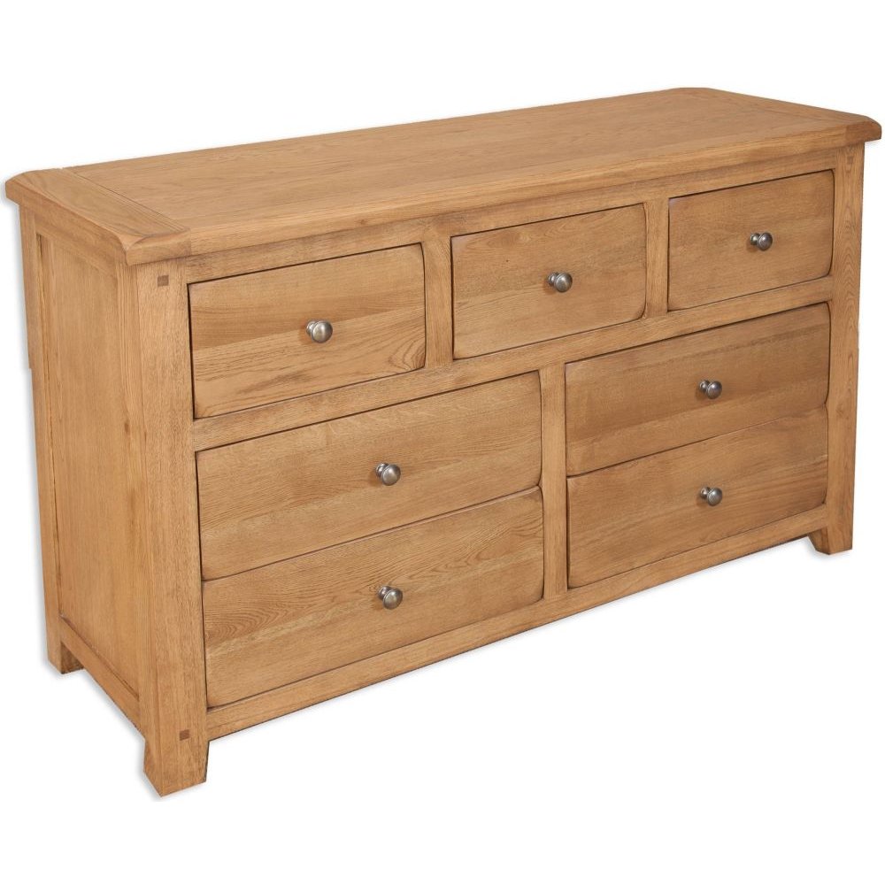 Perth Country Oak 7 Drawer Wide Chest by Choice Furniture Superstore