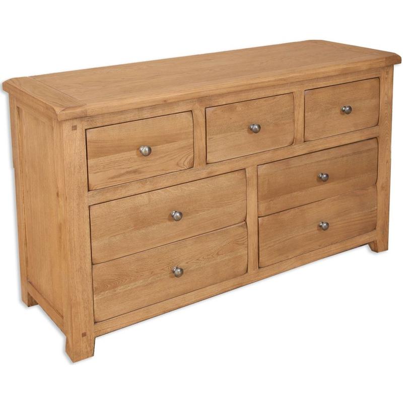 Perth Country Oak 7 Drawer Wide Chest by Choice Furniture Superstore