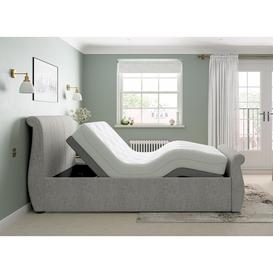 Lucia Sleepmotion Adjustable Upholstered Bed Frame - 3'0 Single - Silver