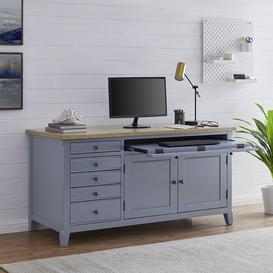 Fulton Hidden Home Office Desk - Grey