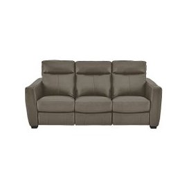 Compact Collection Midi 3 Seater Leather Sofa - Grey- World of Leather