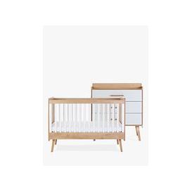 Silver Cross Westport Cotbed and Dresser, Natural/White