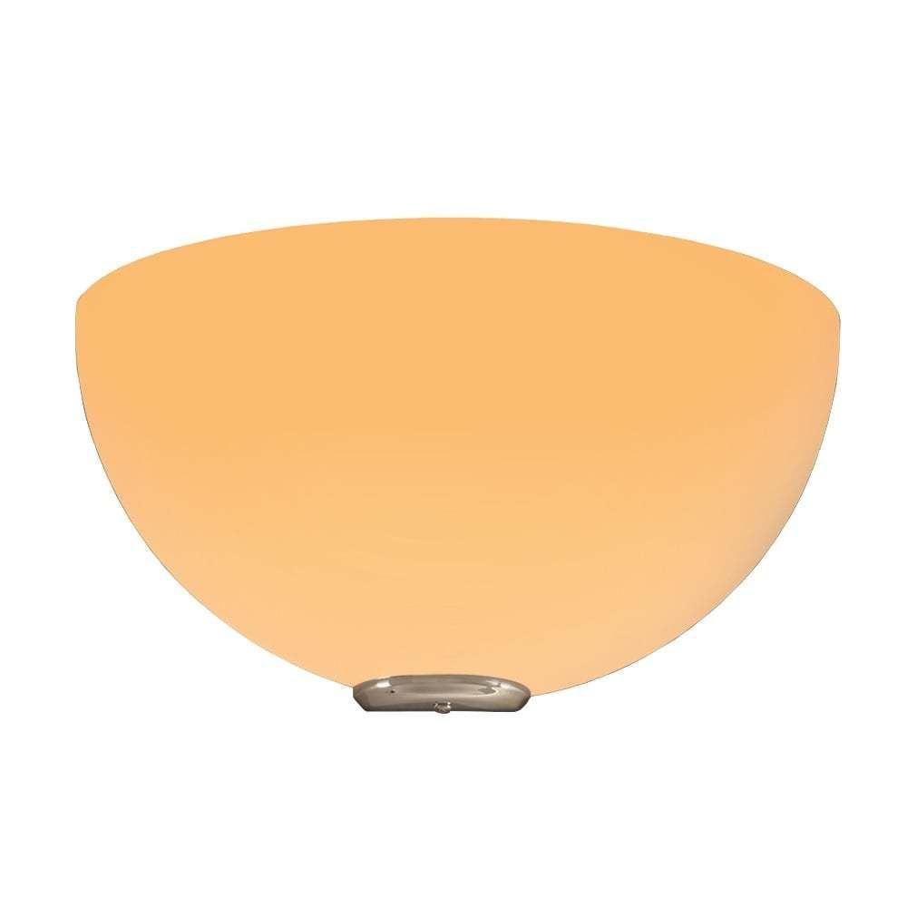 W060/939 Glass 1 Light Wall Uplighter in Orange