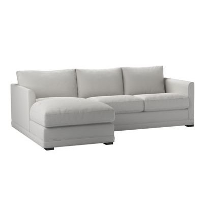 Aissa Small LHF Chaise Sofa in Alabaster Brushed Linen Cotton - sofa.com