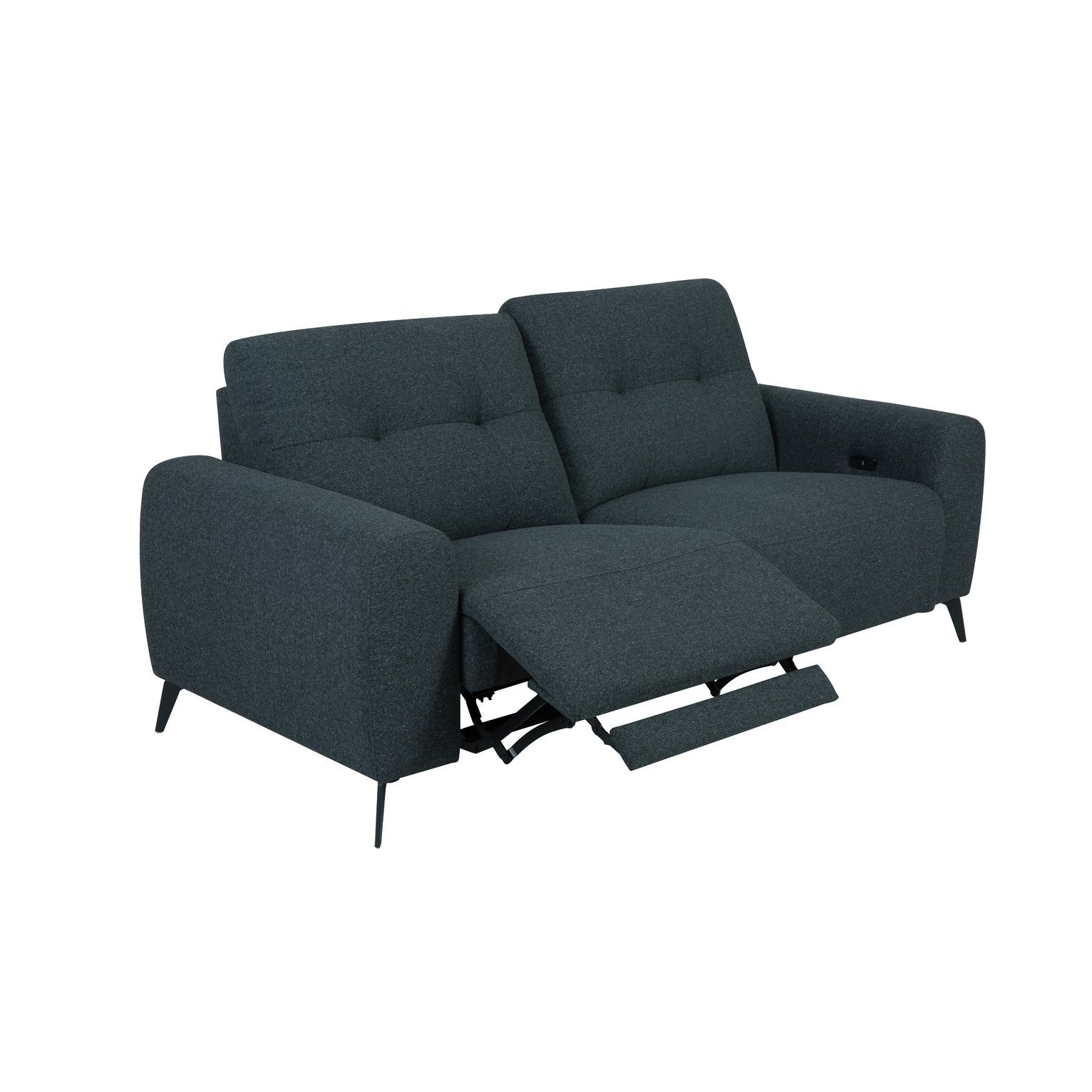 Habitat Ghost 3 Seater Fabric Power Recliner Sofa Charcoal by Argos