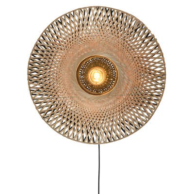 Kalimantan Large Wall light with plug - / Bamboo - Ø 87 cm by GOOD&MOJO Beige
