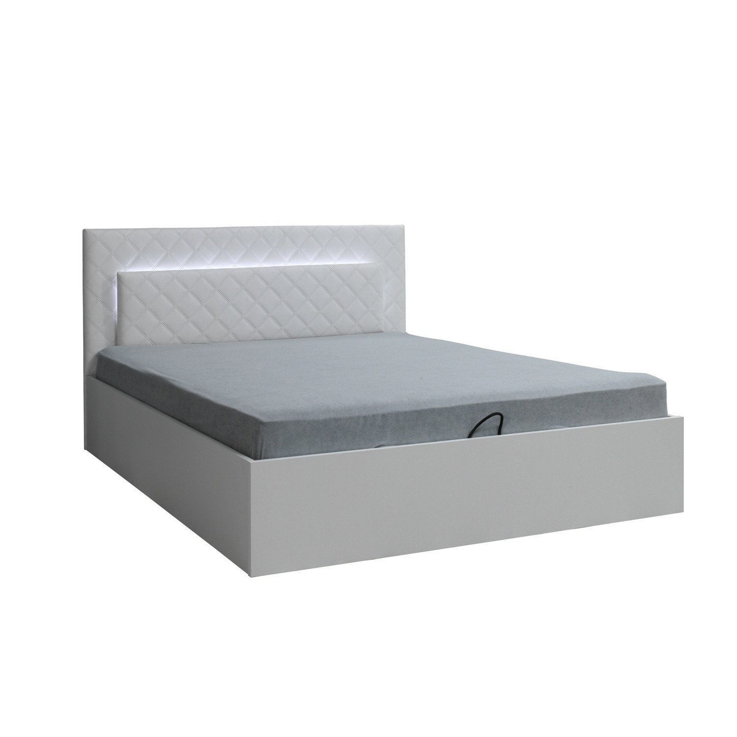 Panarea 81 Bed with Storage 160cm - White Gloss 160 x 200cm