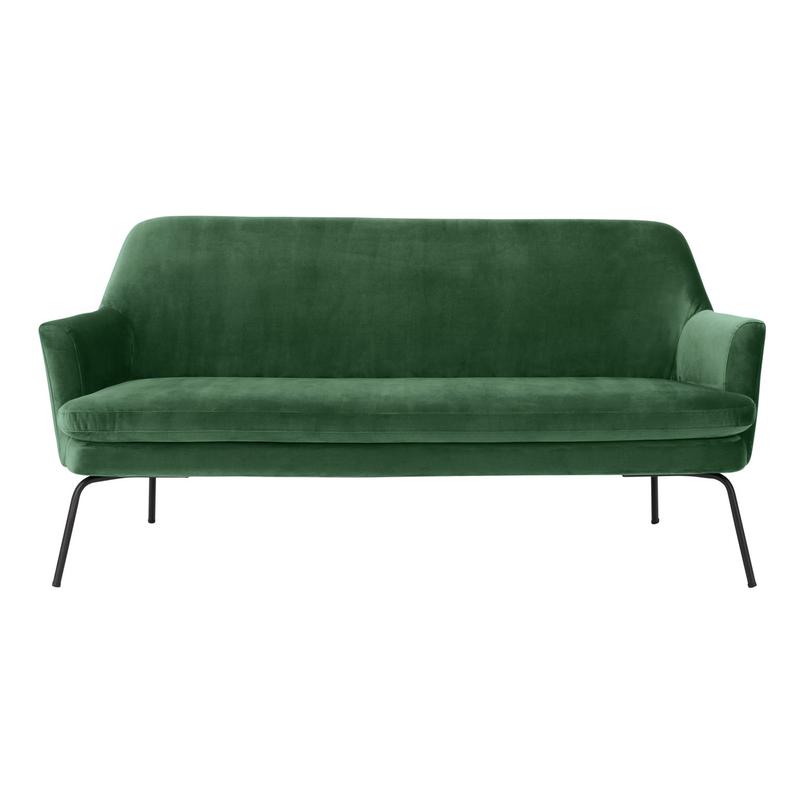 Habitat Celine 2 Seater Velvet 2 Seater Sofa Green by Argos