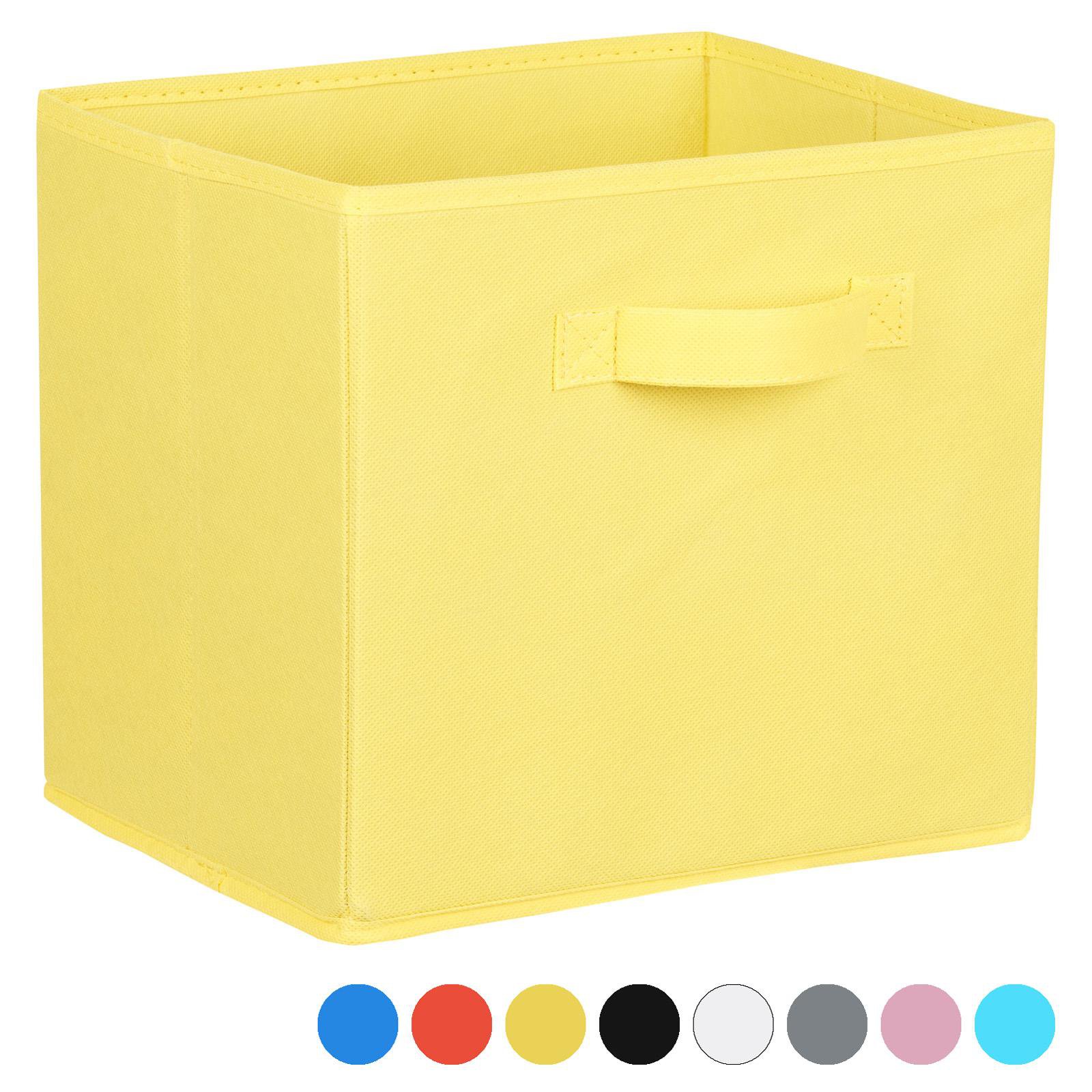 Hartleys Fabric Storage Box for 2, 3 & 4 Tier Cube Units - Yellow
