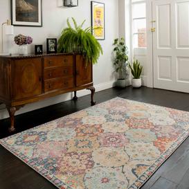 Soft Moroccan Colourful Living Room Area Rug - Atkin - Osbourne - 60cm x 110cm
