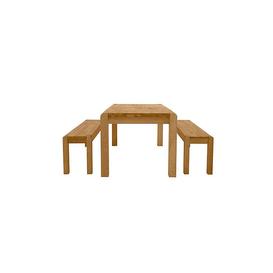 Bakerloo Small Extending Table and 2 Benches Dining Set