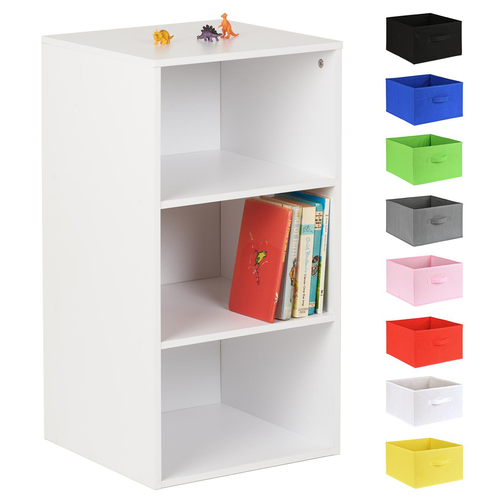 Hartleys White 3 Cube Kids Storage Unit