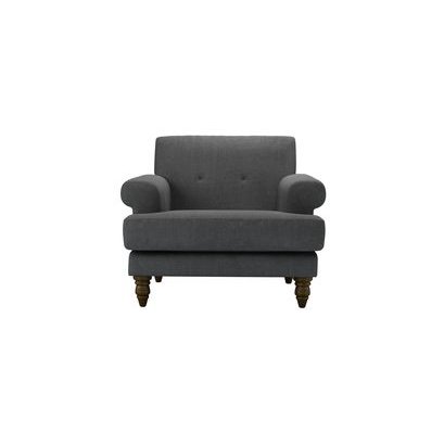 Remy Armchair in Charcoal Brushed Linen Cotton - sofa.com