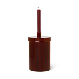 Count Down to Christmas Candle - / Advent calendar - 24-candle set & glass stand by Ferm Living Red