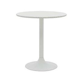 Genoa Round Dining Table - 90-cm - Starlight White Quartz