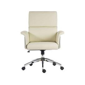 East River Elegance Medium-back Office Chair - Cream