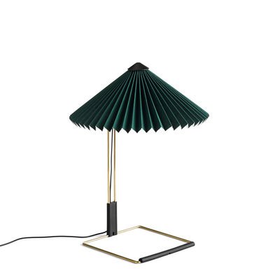 Matin Small Table lamp - / LED - H 38 cm - Fabric & metal by Hay Green