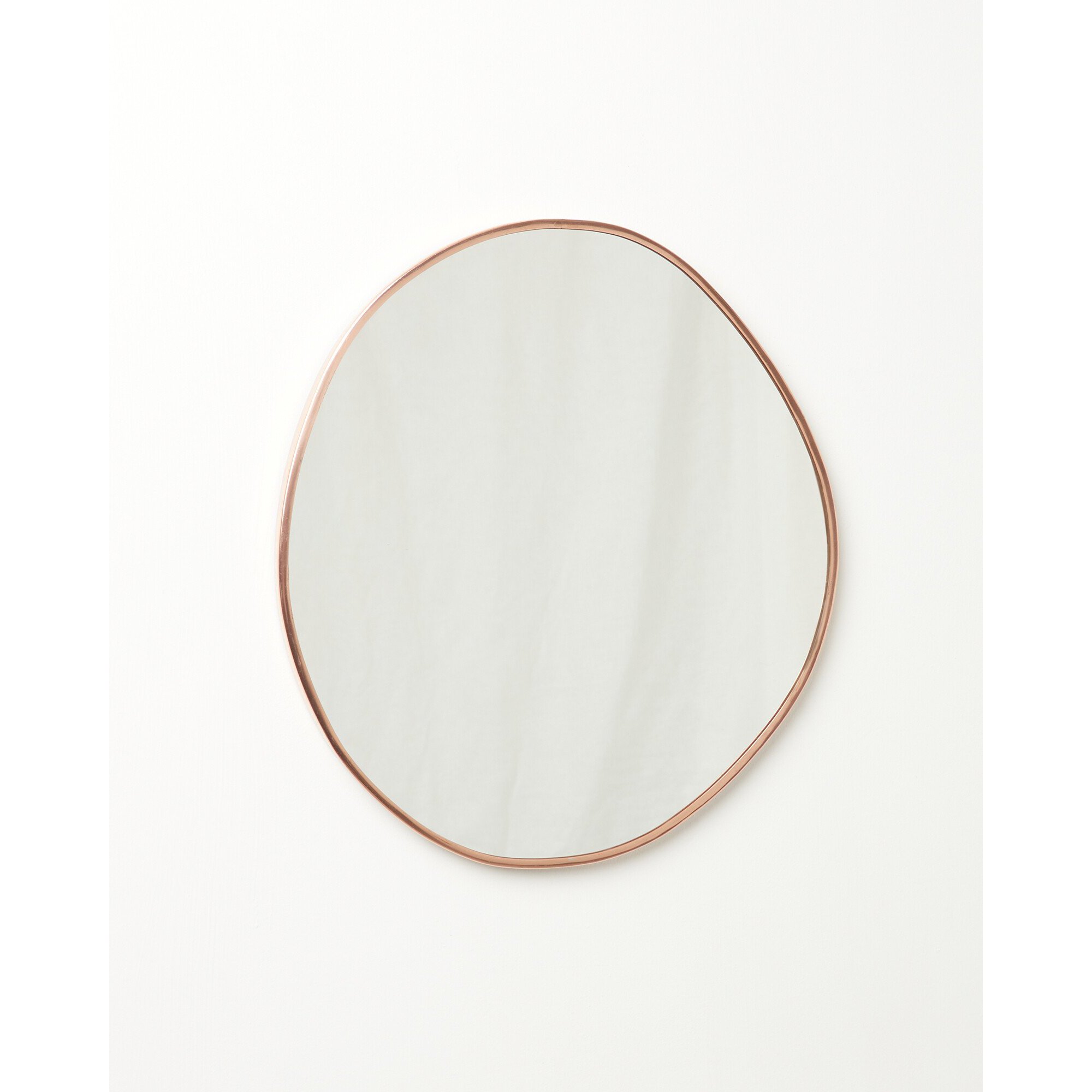 Rose Gold Round Pebble Wall Mirror
