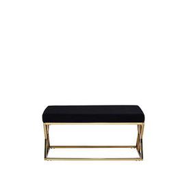 image-Premier Housewares Allure Bench - Black/Gold