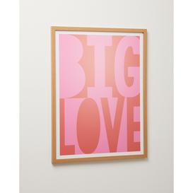 Big Love Pink & Red Framed Wall Art