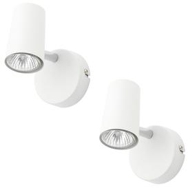 2 Pack of Chobham Industrial Style Single Adjustable Spotlight Wall Light - White