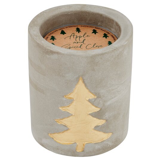 Tesco Christmas Tree Candle Forest Greens