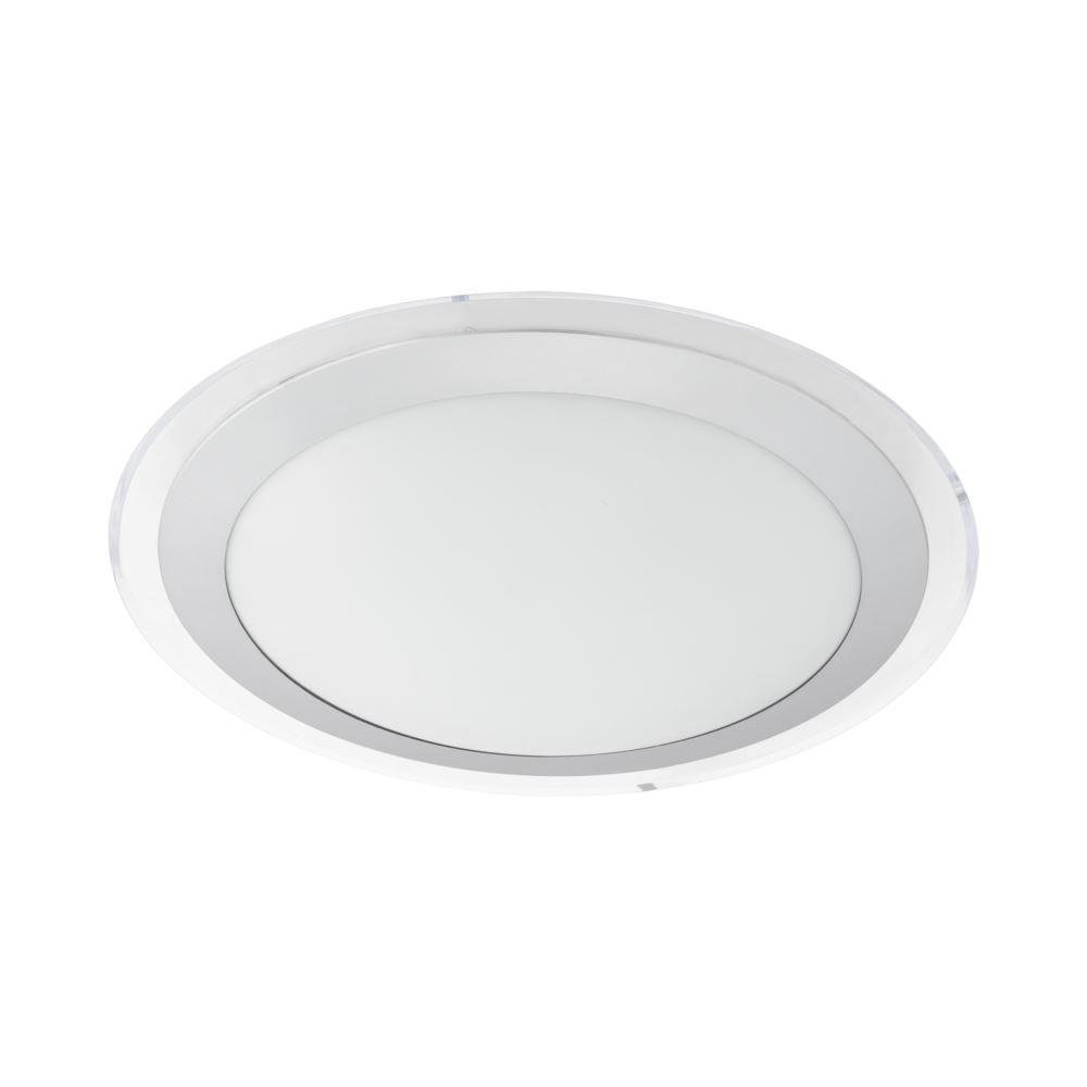 Eglo 95677 Competa 1 LED Wall/Ceiling Light In White And Silver - Dia: 335mm
