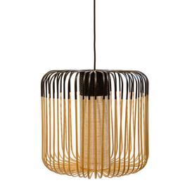 Bamboo Light M Outdoor Pendant - H 40 x Ø 45 cm by Forestier Black/Natural wood