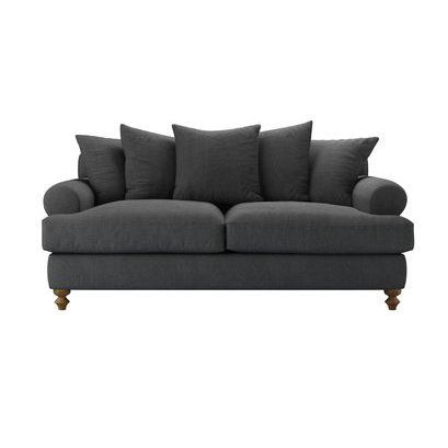 Teddy 2.5 Seat Sofa Bed in Charcoal Brushed Linen Cotton - sofa.com