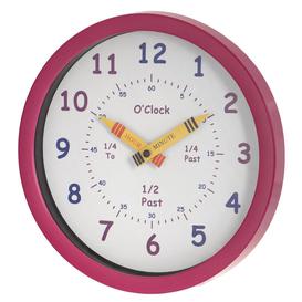 Henley Children's Learn the Time 25cm Silent Wall Clock