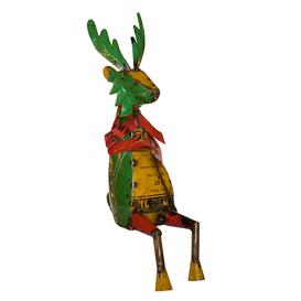 Recycled Iron Deer With Christmas Tree Table Décor