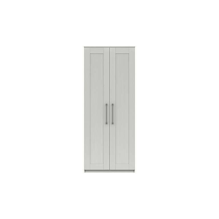 London Bedrooms Fenchurch 2 Door Tall Wardrobe White by Furniture