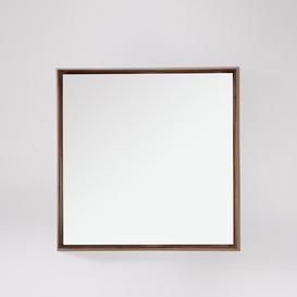 image-Swoon - Muhle - Contemporary Square Mirror in Dark Brown - Acacia