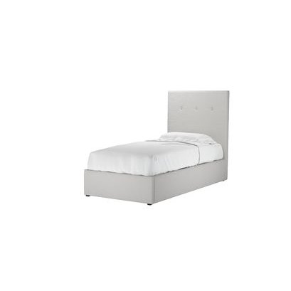 Avery 130cm Single Ottoman Bed in Alabaster Brushed Linen Cotton - sofa.com