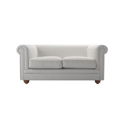 Patrick Unbuttoned 2 Seat Sofa in Alabaster Brushed Linen Cotton - sofa.com