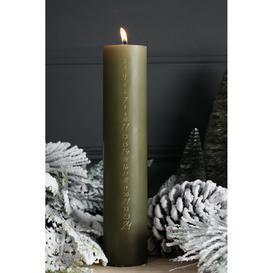 Count Down To Christmas Olive Pillar Candle