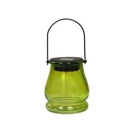 Bright Garden Hanging Jar Solar Light - Green
