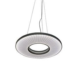 Iris Pendant - Horizontal LED / Ø 40 cm - Fabric & double-sided lighting by Dix Heures Dix White