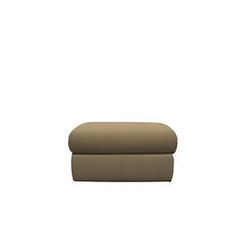 G Plan - Kingsbury Leather Storage Footstool - Capri Mushroom