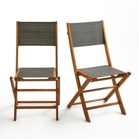 Set of 2 Exodor Folding Wooden Garden Chairs