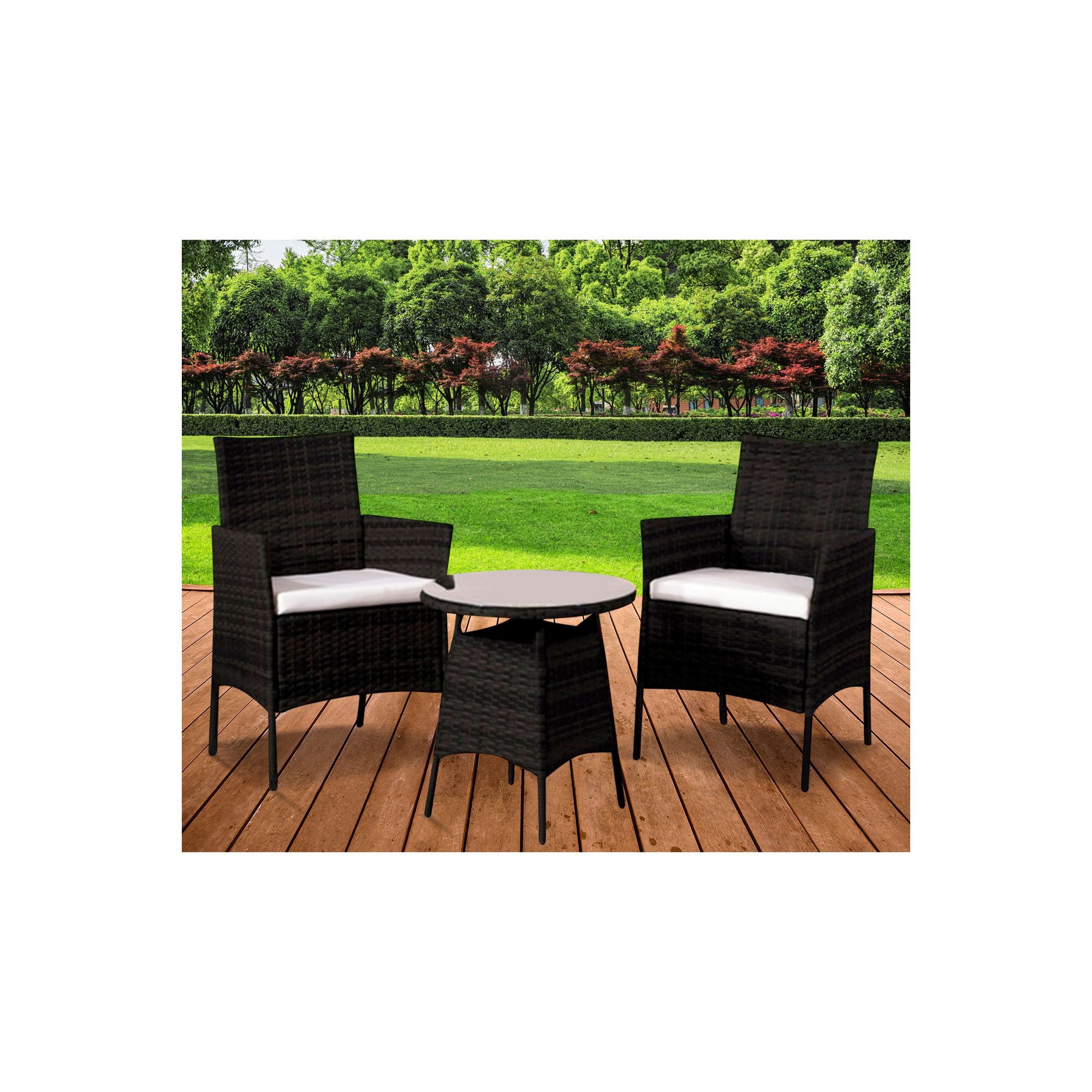 Marrakech 3 Piece Outdoor Bistro Set with Cover